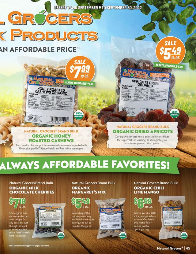 Natural Grocers Ad from 09/09/2022