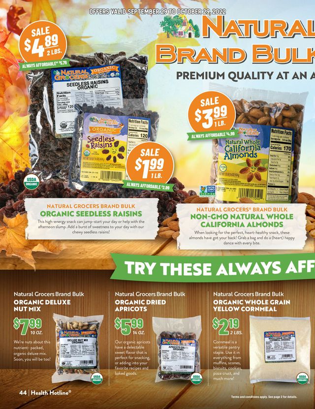 Natural Grocers Ad from 09/29/2022