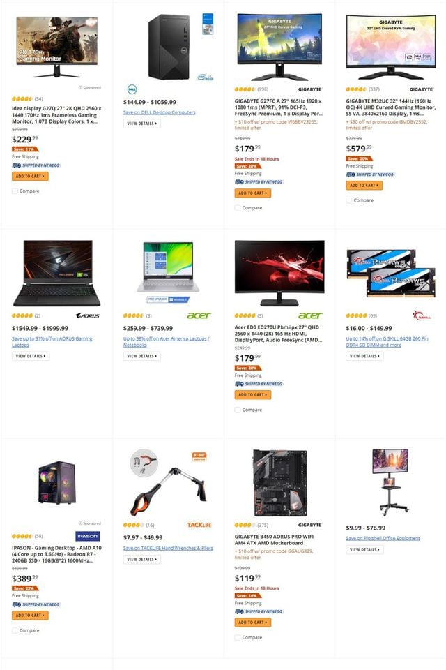 Newegg Ad from 08/29/2022