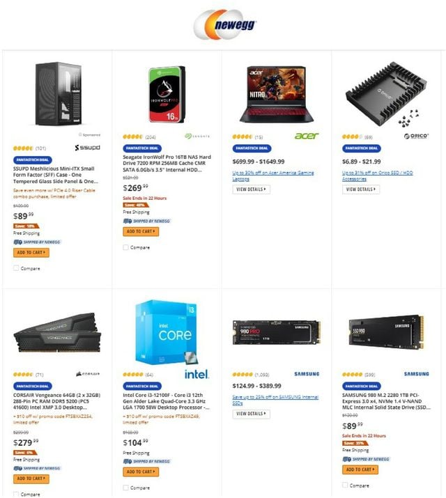 Newegg Ad from 10/13/2022