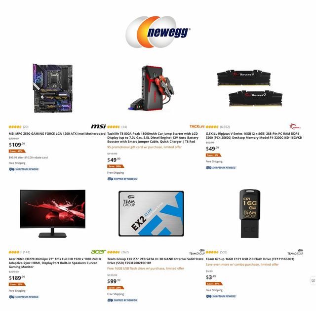 Newegg Ad from 10/20/2022
