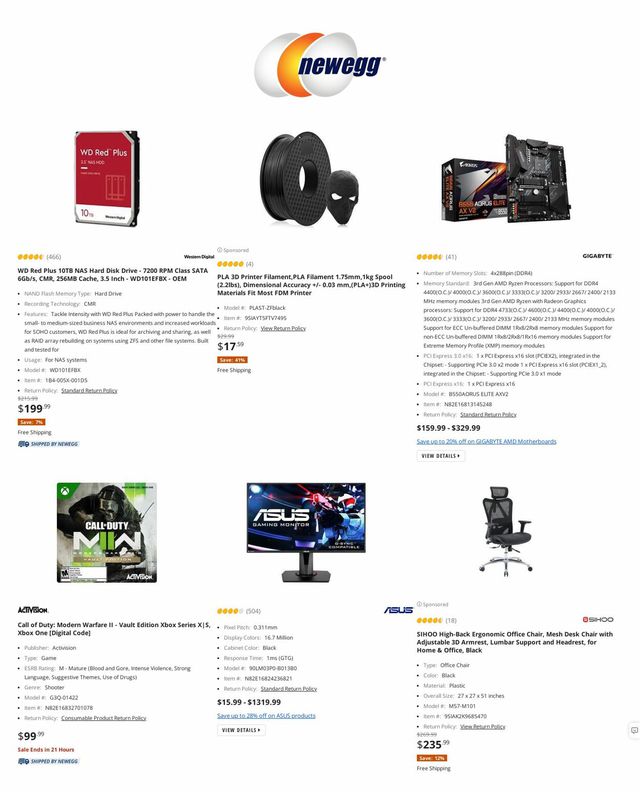 Newegg Ad from 10/27/2022