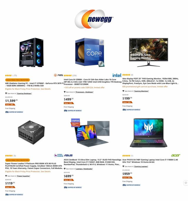 Newegg Ad from 11/03/2022