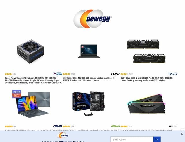 Newegg Ad from 01/12/2023