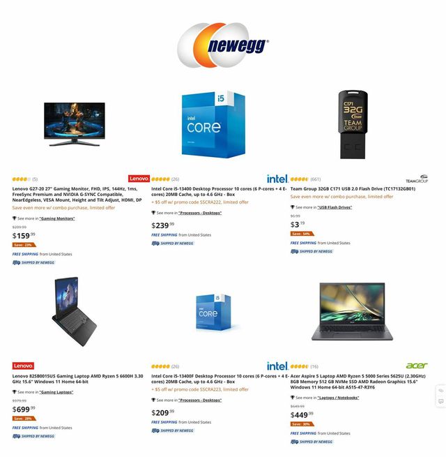 Newegg Ad from 04/13/2023