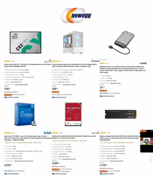 Newegg Ad from 05/11/2023