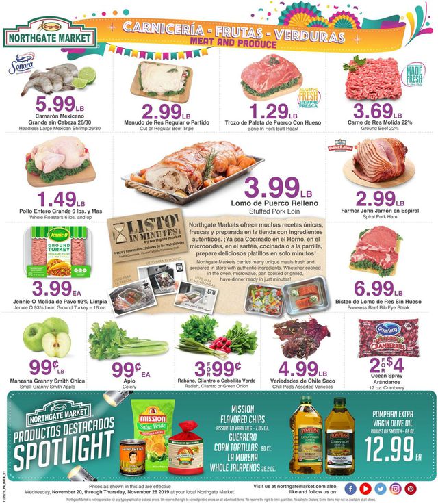 Northgate Market Ad from 11/20/2019