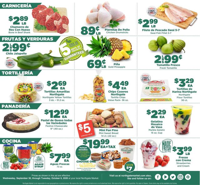 Northgate Market Ad from 09/30/2020