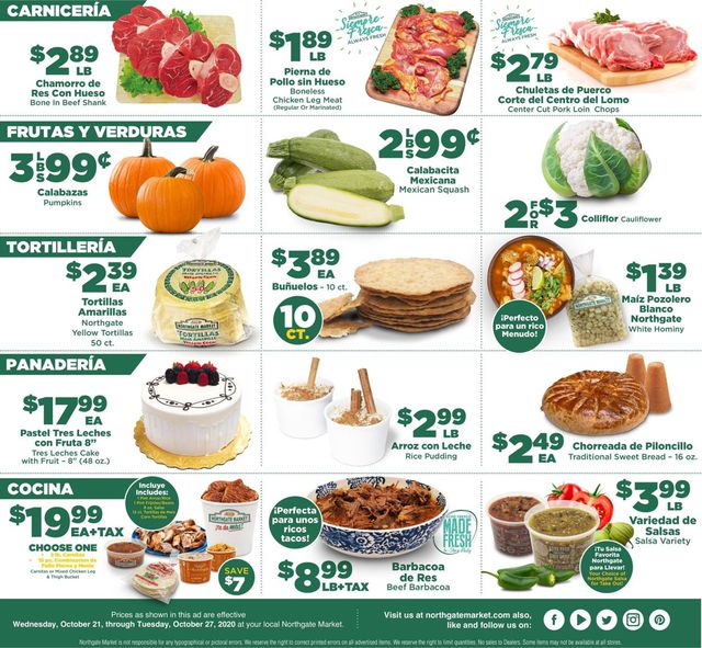 Northgate Market Ad from 10/21/2020