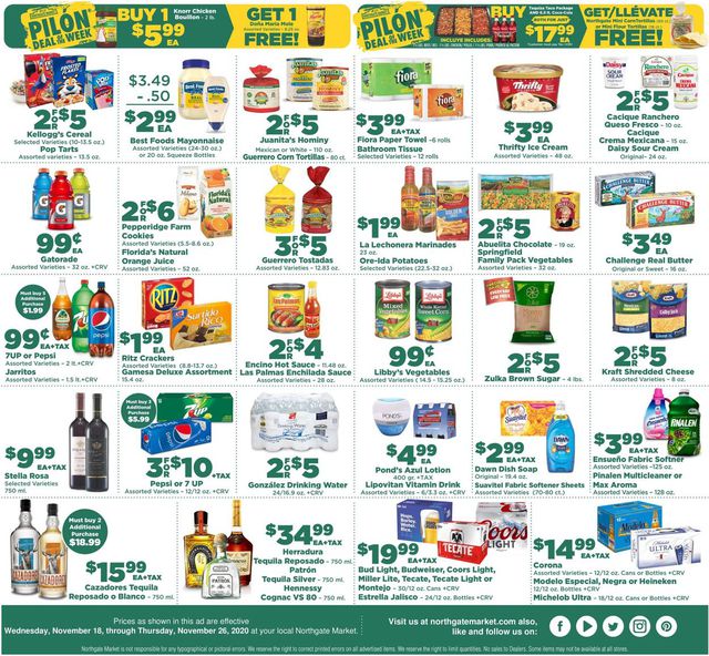 Northgate Market Ad from 11/18/2020