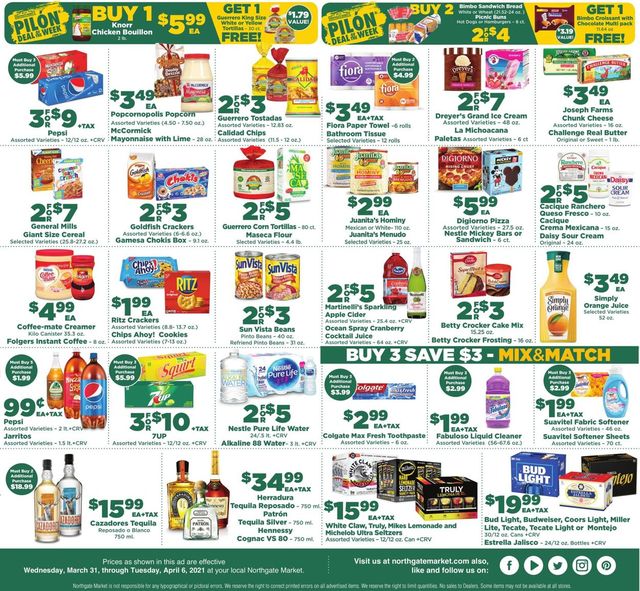 Northgate Market Ad from 03/31/2021