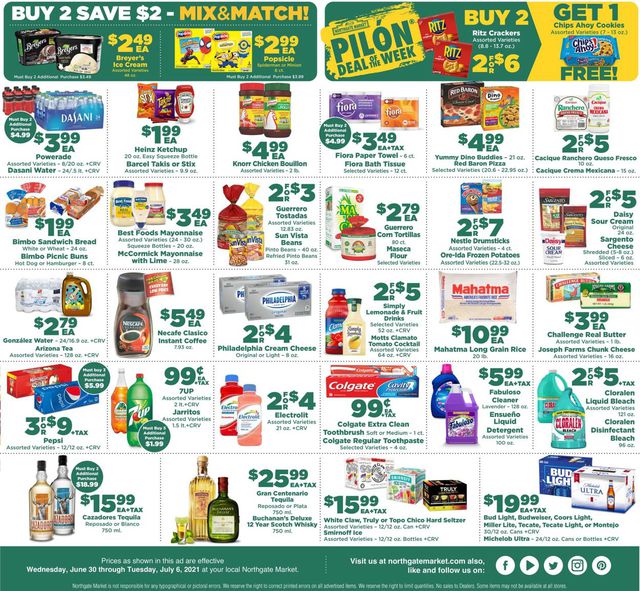 Northgate Market Ad from 06/30/2021