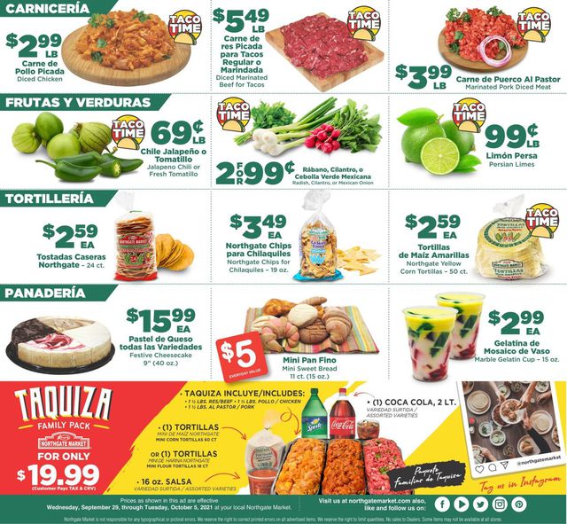 Northgate Market Ad from 09/29/2021