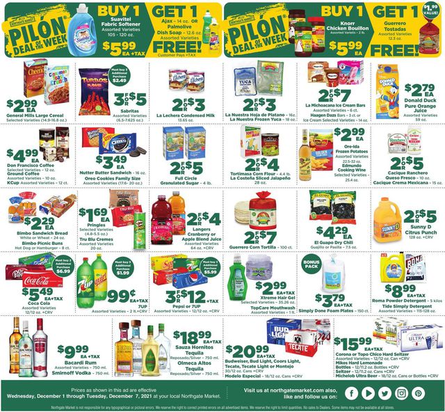 Northgate Market Ad from 12/01/2021