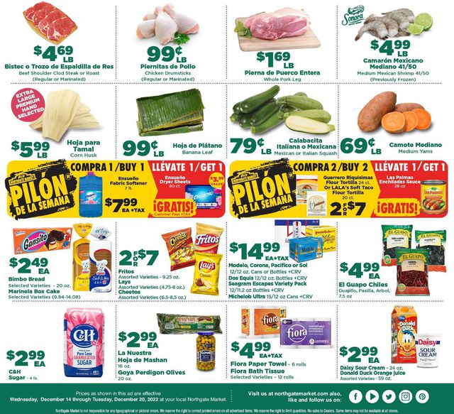 Northgate Market Ad from 12/14/2022