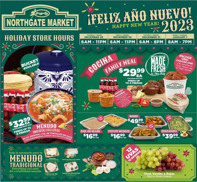 Northgate Market Ad from 12/28/2022