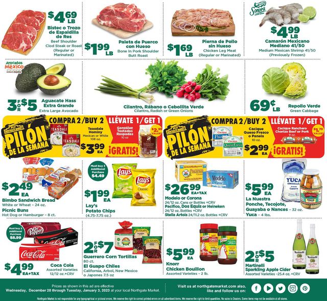 Northgate Market Ad from 12/28/2022