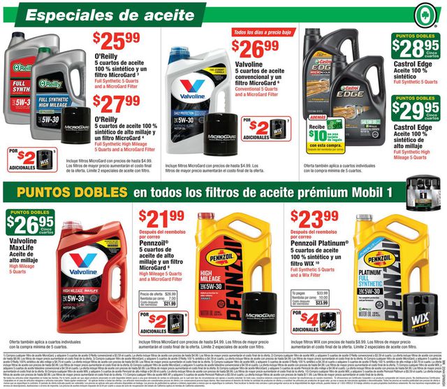 O'Reilly Auto Parts Ad from 10/28/2020