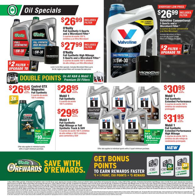 O'Reilly Auto Parts Ad from 12/30/2020
