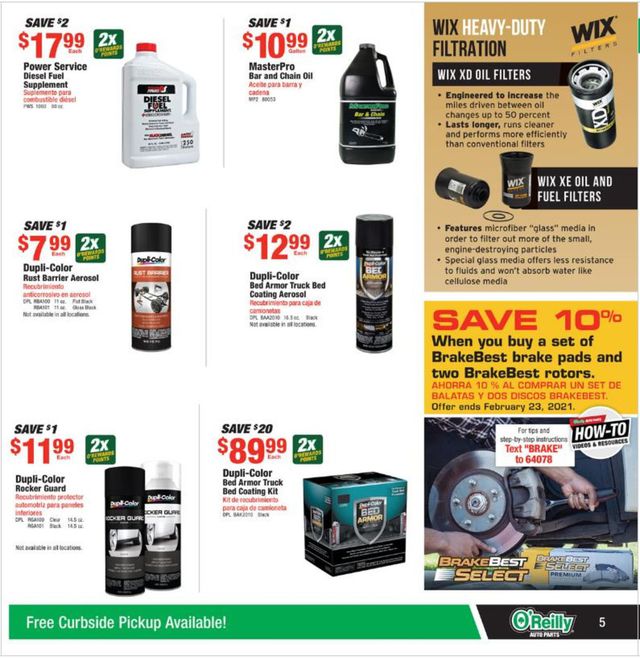 O'Reilly Auto Parts Ad from 01/27/2021