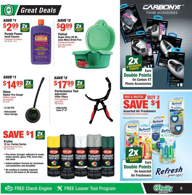 O'Reilly Auto Parts Ad from 08/25/2021