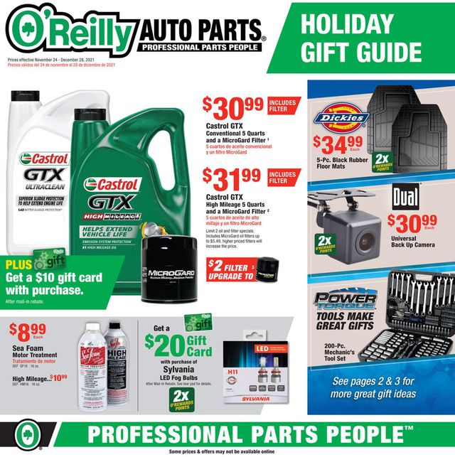 O'Reilly Auto Parts Ad from 11/24/2021