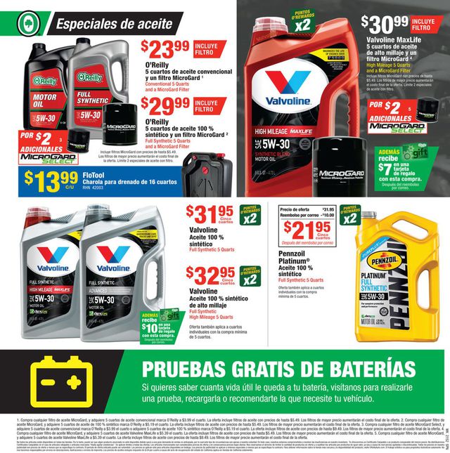 O'Reilly Auto Parts Ad from 12/29/2021