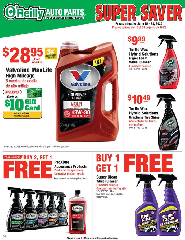 O'Reilly Auto Parts Ad from 06/15/2022