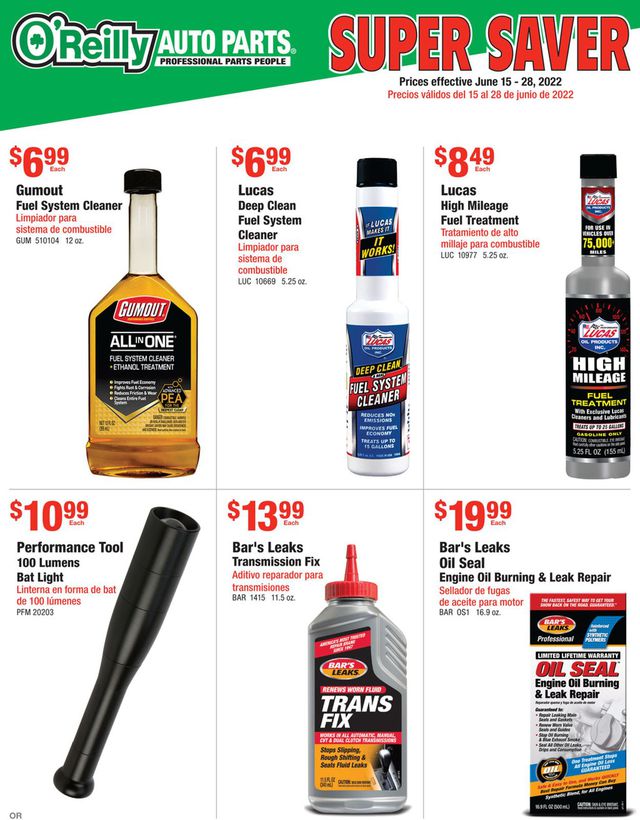O'Reilly Auto Parts Ad from 06/15/2022
