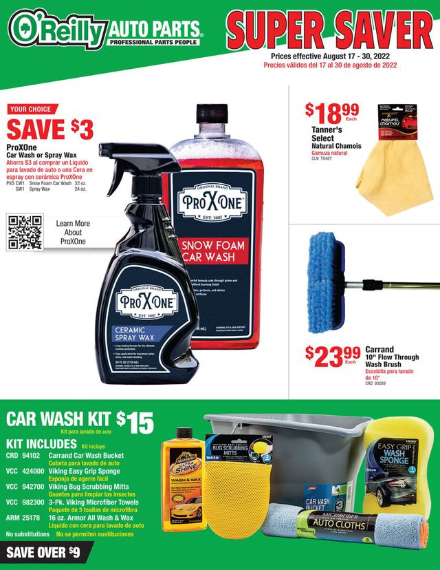 O'Reilly Auto Parts Ad from 08/17/2022