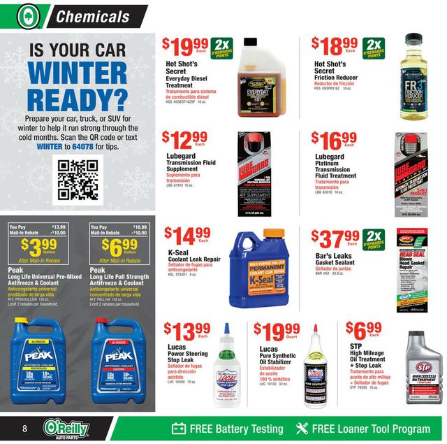 O'Reilly Auto Parts Ad from 10/26/2022