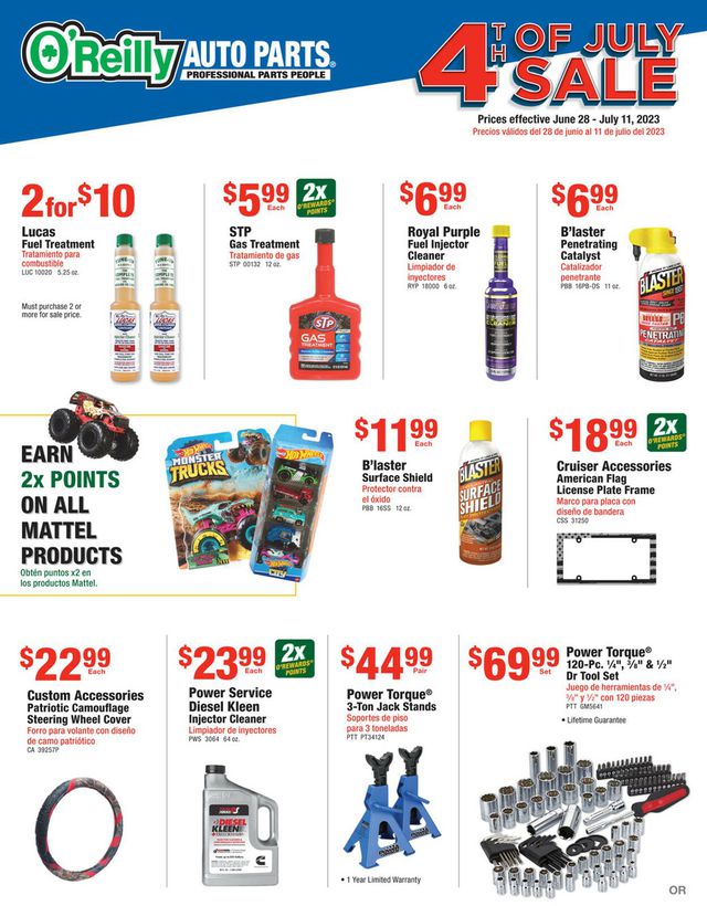 O'Reilly Auto Parts Ad from 06/28/2023