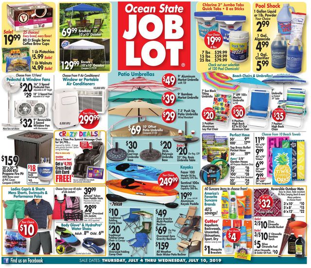 Ocean State Job Lot Ad from 07/04/2019