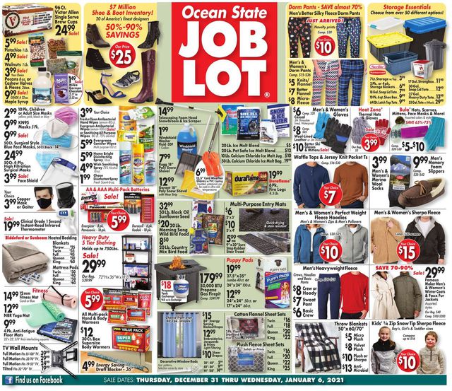 Ocean State Job Lot Ad from 12/31/2020