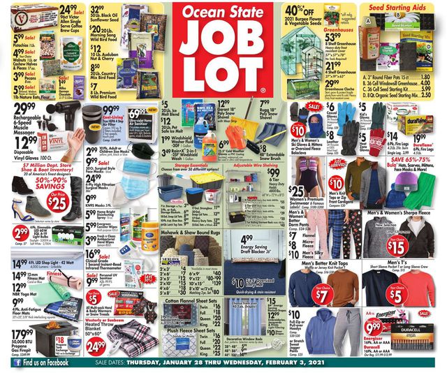 Ocean State Job Lot Ad from 01/28/2021