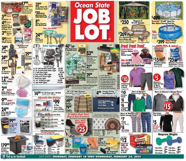 Ocean State Job Lot Ad from 02/18/2021