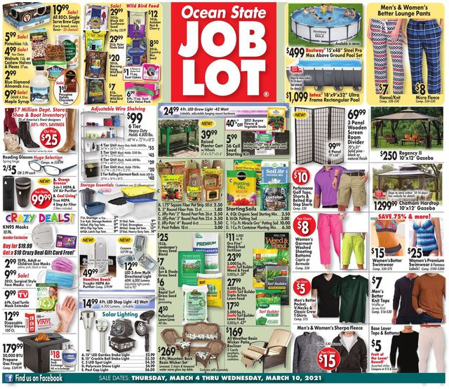 Ocean State Job Lot Ad from 03/04/2021