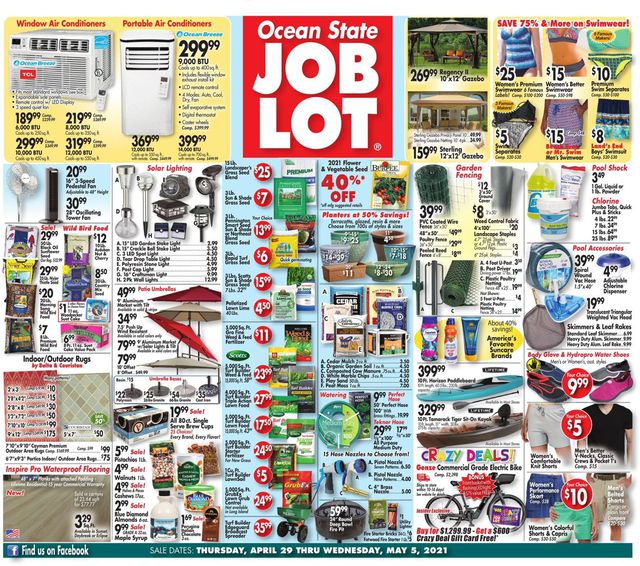 Ocean State Job Lot Ad from 04/29/2021