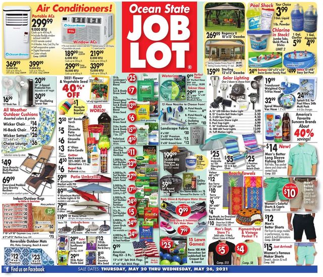Ocean State Job Lot Ad from 05/20/2021