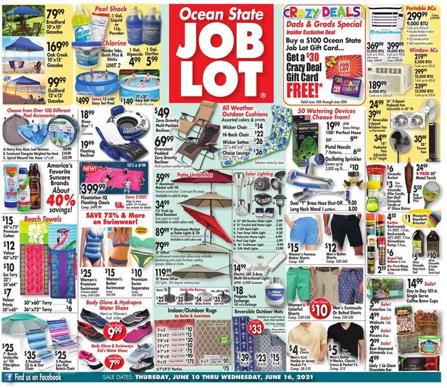 Ocean State Job Lot Ad from 06/10/2021