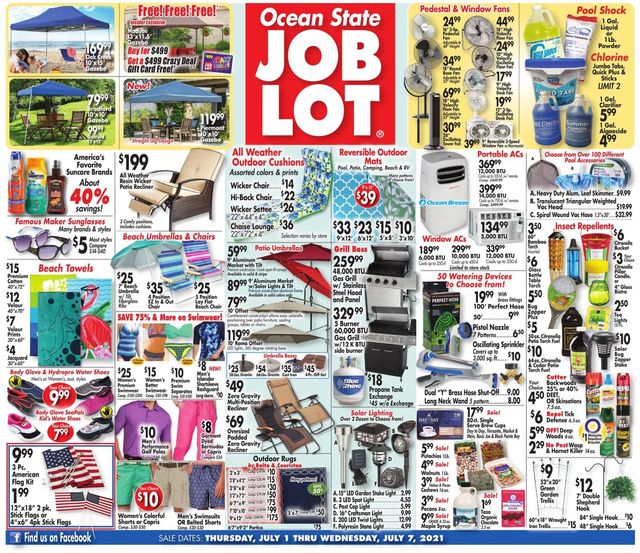 Ocean State Job Lot Ad from 07/01/2021