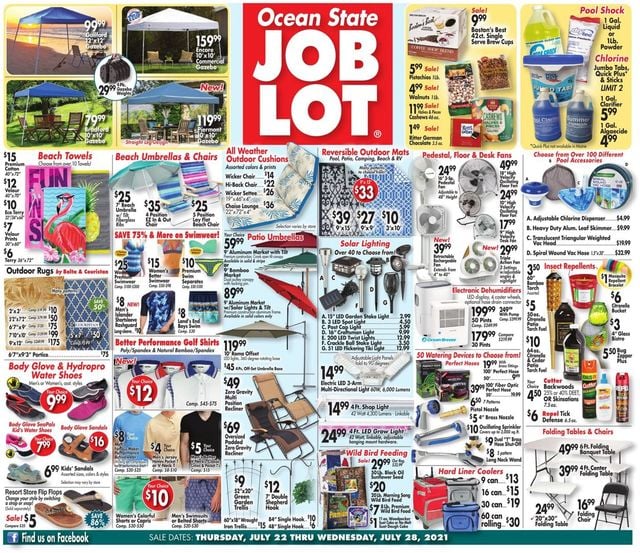 Ocean State Job Lot Ad from 07/22/2021