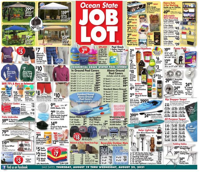 Ocean State Job Lot Ad from 08/19/2021
