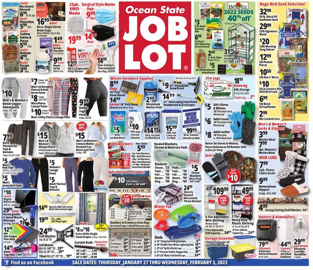 Ocean State Job Lot Ad from 01/27/2022