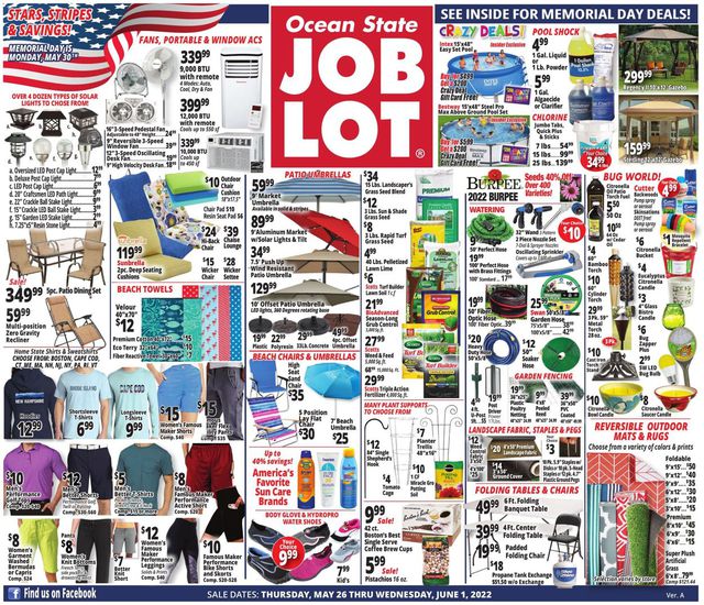 Ocean State Job Lot Ad from 05/26/2022