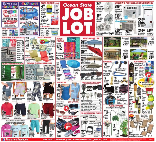 Ocean State Job Lot Ad from 06/16/2022