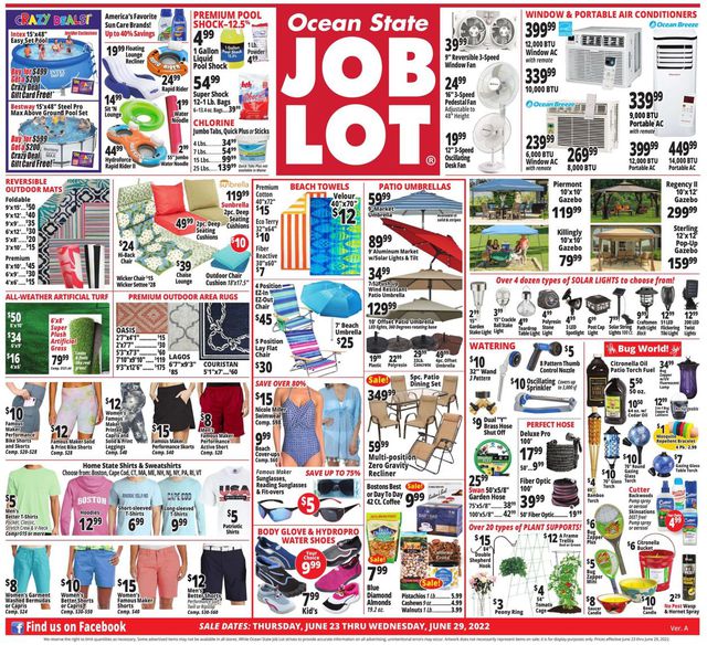 Ocean State Job Lot Ad from 06/23/2022