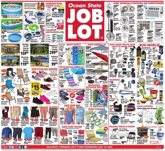 Ocean State Job Lot Ad from 07/07/2022