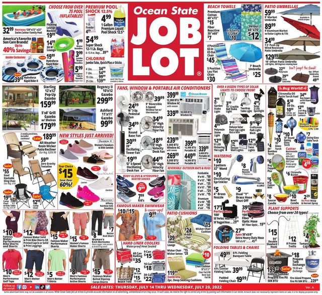 Ocean State Job Lot Ad from 07/14/2022