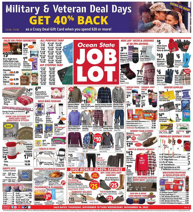 Ocean State Job Lot Ad from 11/10/2022